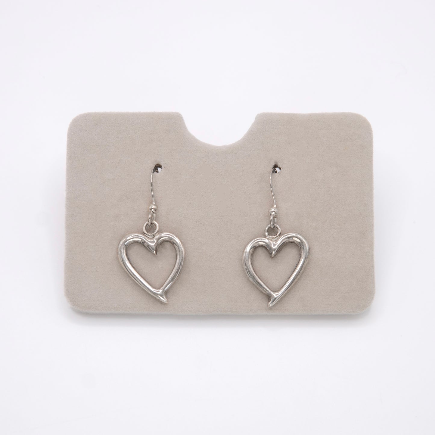 Open heart drown down earrings