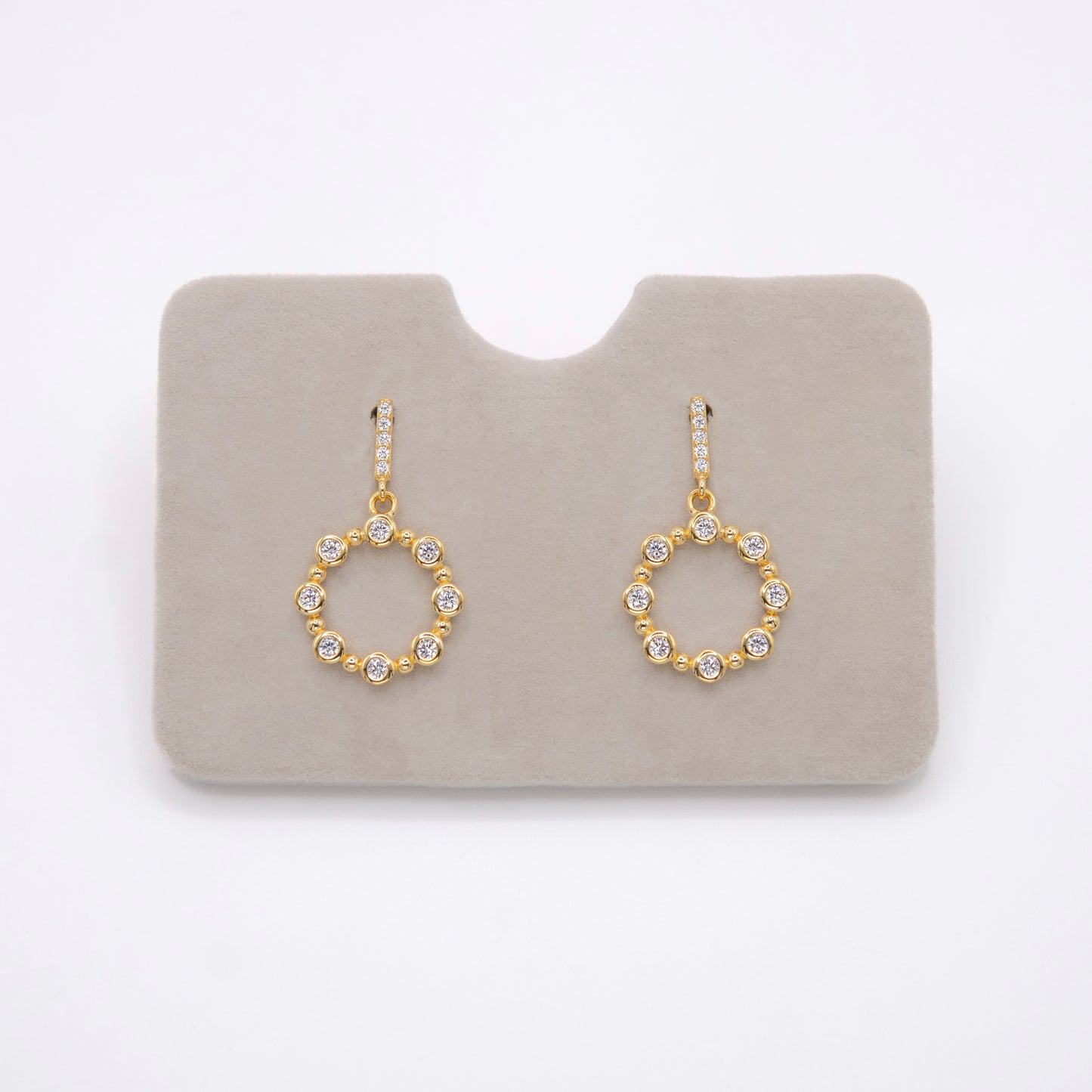 Gold plated Circle earrings