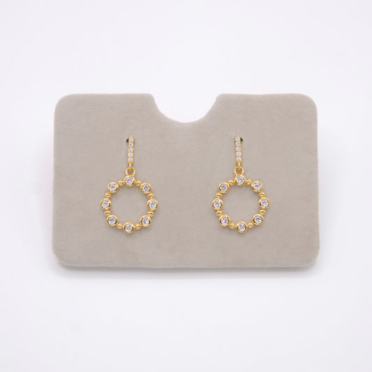 Gold plated Circle earrings