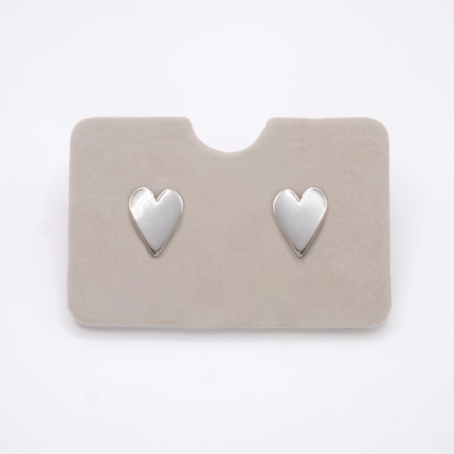 Heart stud earrings