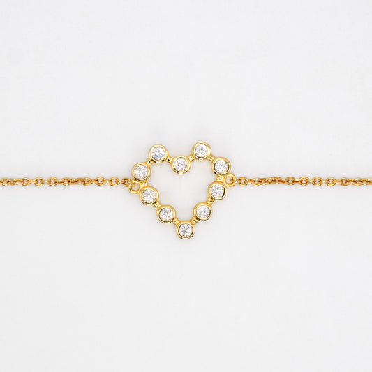 Gold plated Heart bracelet