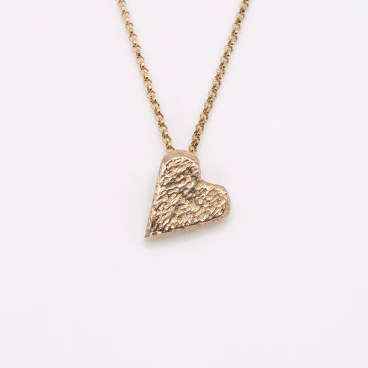 Hammered heart necklace